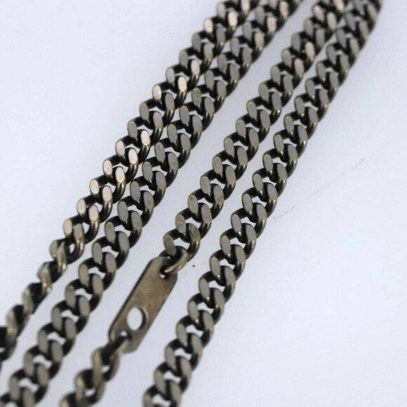 LOUIS VUITTON LV Wood Necklace metal Dark Silver MP2818 LV Auth 87375 - Picture 10 of 15